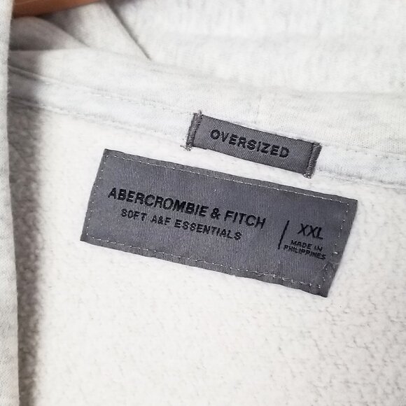 Abercrombie & Fitch SOFT A&F Essential Popover Hoodie XXL Light Heather Gray $70 - Picture 8 of 16